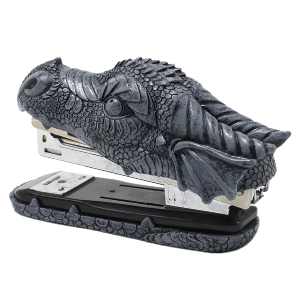 

Stapler Office Paper Brad Desktop Decorative Fasteners Metal Student Stationery Supplies Tool Animal Stapling Crocodile Dragon