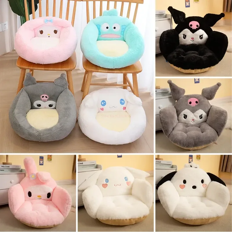 

40cm Sanrio Plush Cushion Kuromi Cinnamoroll My Melody Pompompurin Pochacco Bench Cushion Anime Plushie Thick Cushion Doll Gift