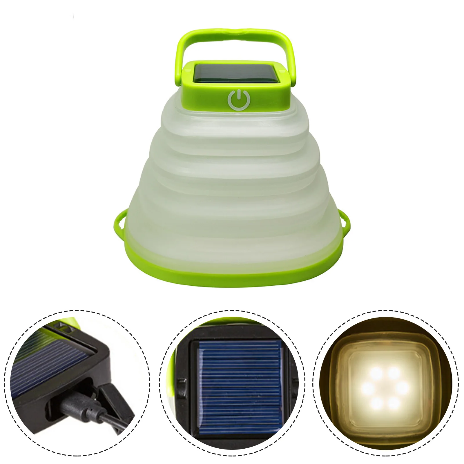 

Collapsible Camping Light Portable Lantern IP68 Solar Tent Lighting With Bowl-shape Design Waterproof LED Rechargeable Lamp New
