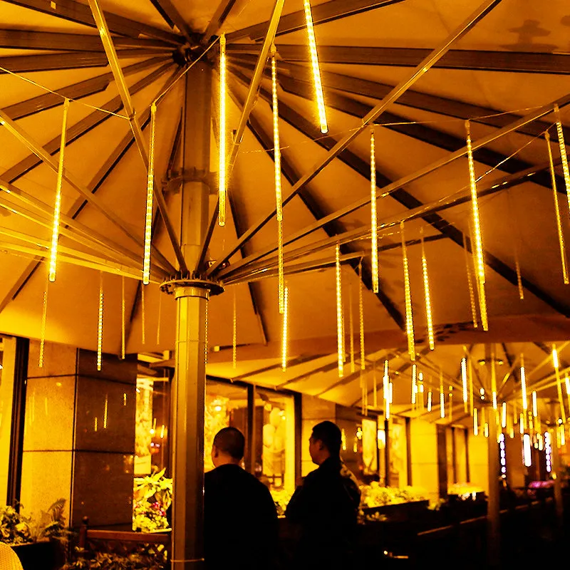 30/50cm 8 Tubes Meteor Shower Led String Lights Fairy Street Garlands Garden Lights Christmas Tree Decorations Outdoor Navidad