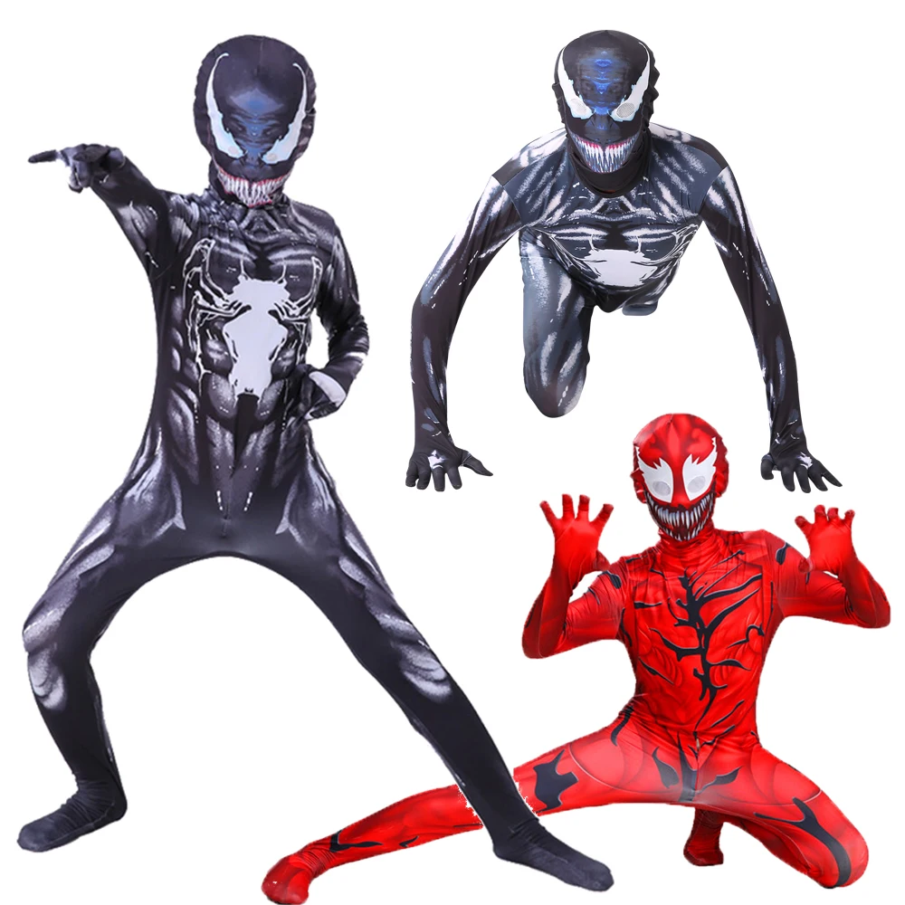 Костюм Веном Человека-паука для взрослых и детей комбинезон с супергероями