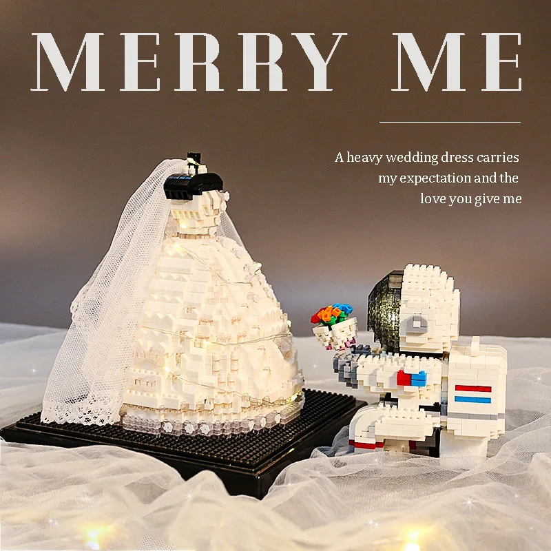 

Marry Me Micro Building Block White Wedding Dress Blocks 2660