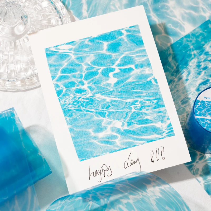 12 упаковок/лот декоративная свежая ПЭТ-лента серии Wave Sea Echo