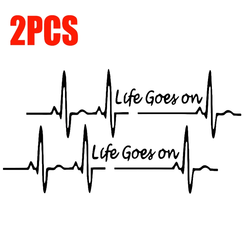 Наклейки «Жизнь идет на автомобиле», персонализированная наклейка на автомобиль, милая электрокардиограмма, собака, кошачья лапа, Стайлинг, украшение, внешняя наклейка