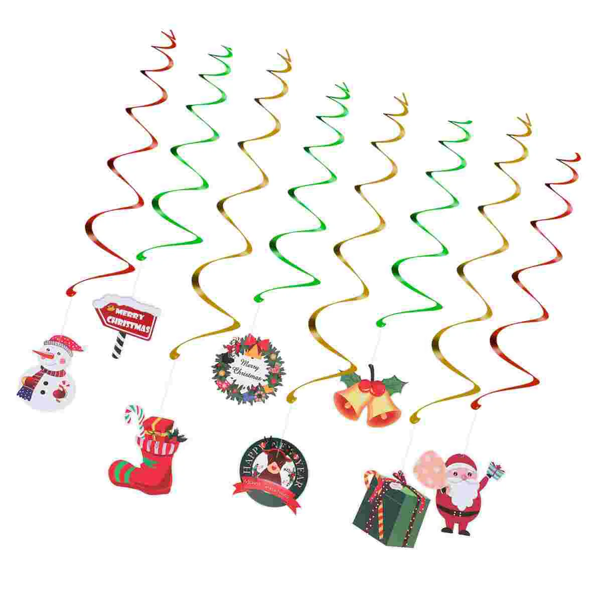 

24PCS Christmas Hanging Whirls Wonderland Wall Whirls Christmas Hanging Streamers Holiday Party Decors