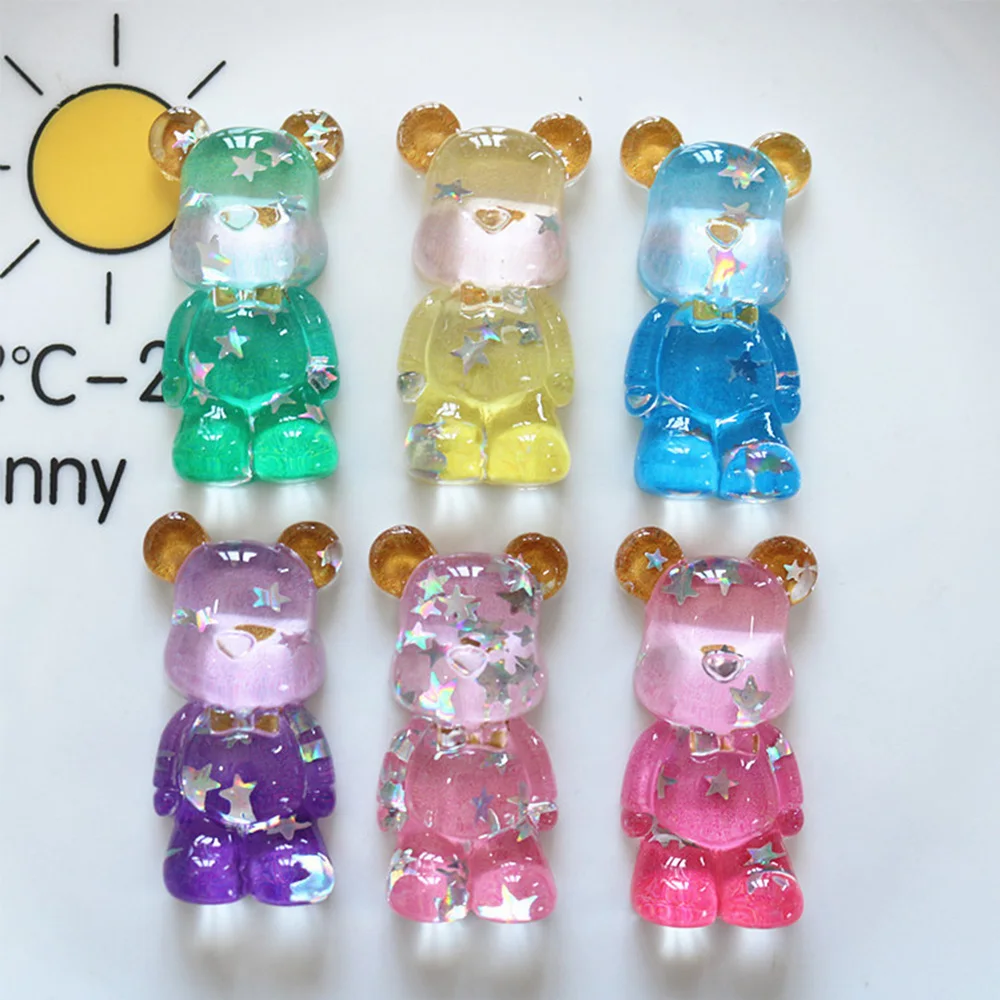 10 шт., прозрачные блестки 40x18 мм