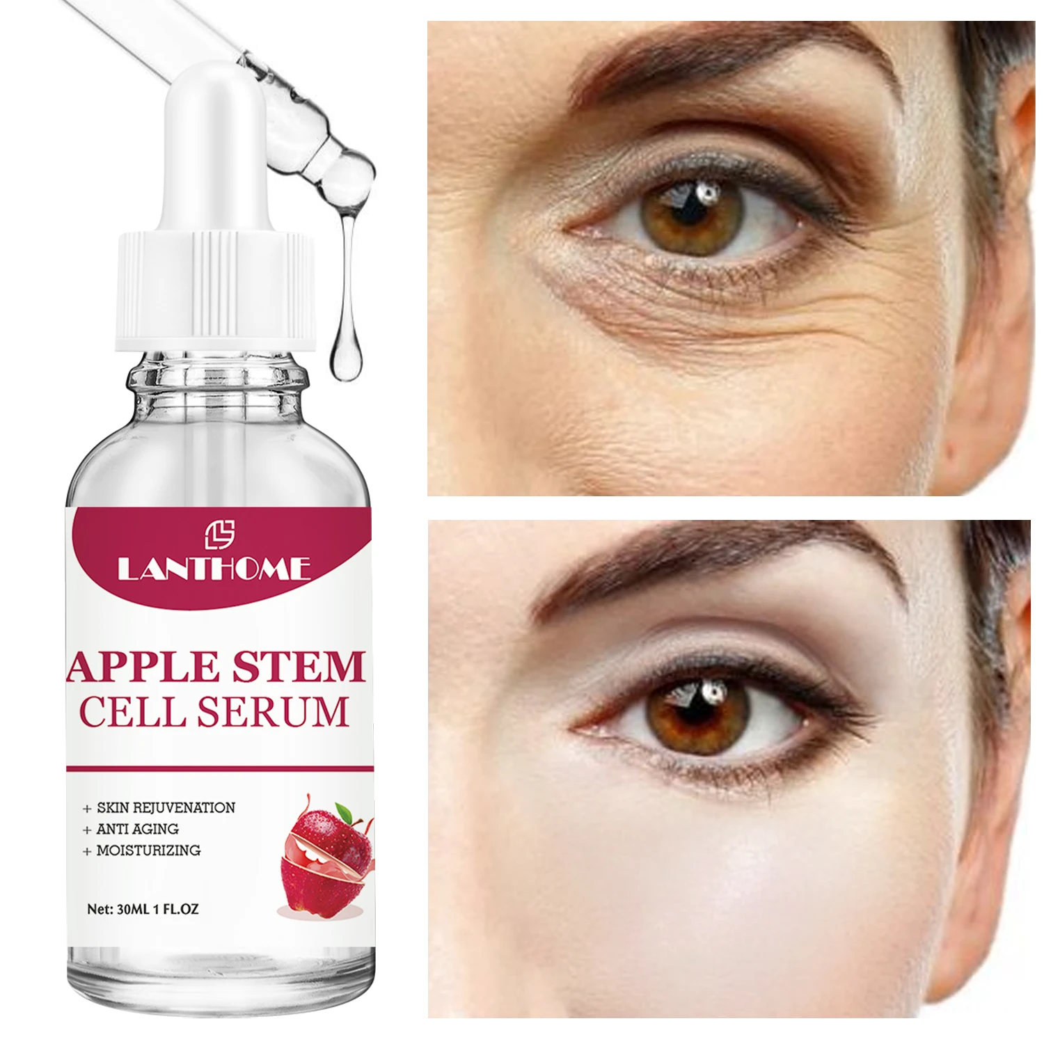 

Apple Stem Cell Serum Moisturizing and Firming The Skin Repairing Skin Damage Anti-aging Anti-wrinkle Skin Rejuvenation Liquid