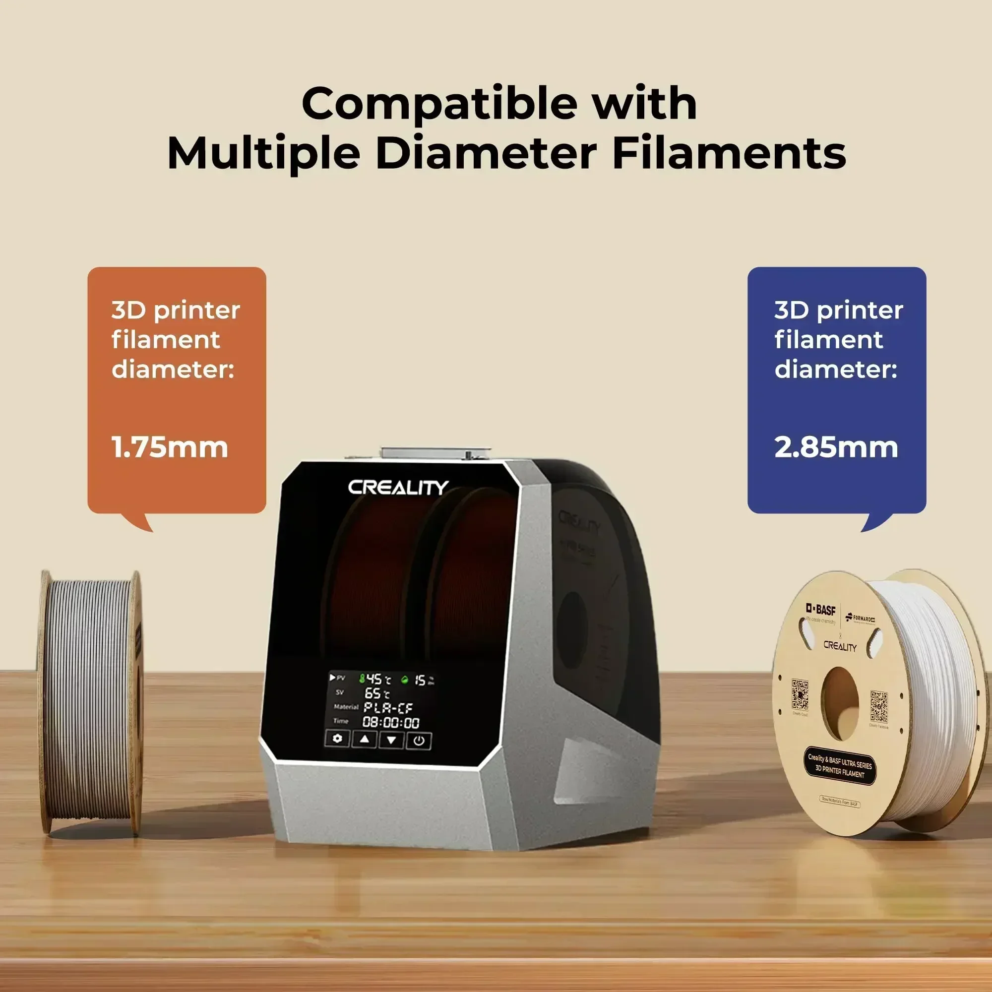 Сушилка для нити Creality Space Pi плюс 2-рулонная коробка дегидратора 360 ° Отопление