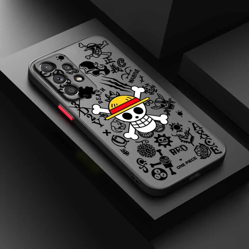 Фото Новый чехол для телефона O-One Pieces с логотипом в виде черепа для Oppo A6 A59 A98 A38 A58 A78 A76 A57 A17 A55 A94 A74 A54 A16K A16 Pro 5G, матовый чехол №3