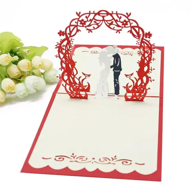 

Pop UP Cards Valentines Day Gift Postcard Wedding Invitation Greeting Cards Anniversary for Her especially for you Love Card