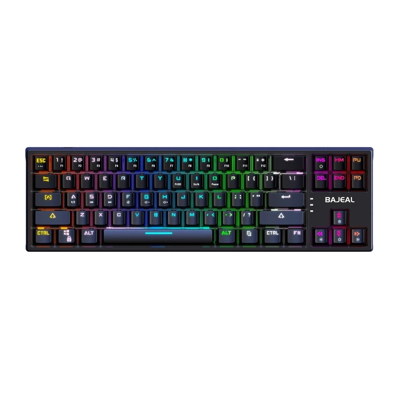 

ABS USB Wired 71 Key Mechanical Gaming Keyboard With RGB Backlight Hot Swappable Green Switch Birthday Gift For Friends E8BE