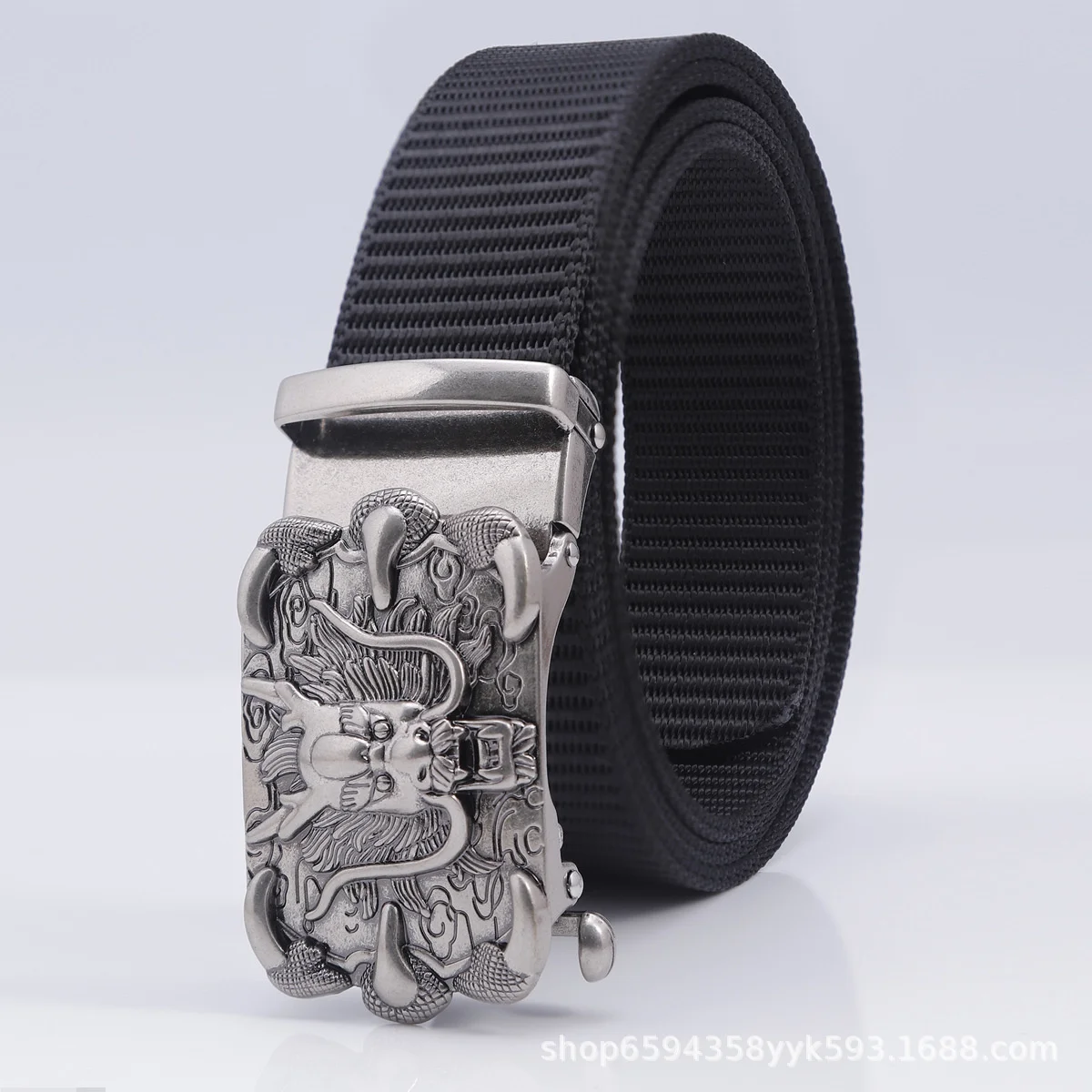 

Нейлоновый ремень с автоматической пряжкой без зубцов для мужских повседневных джинсов и ремней