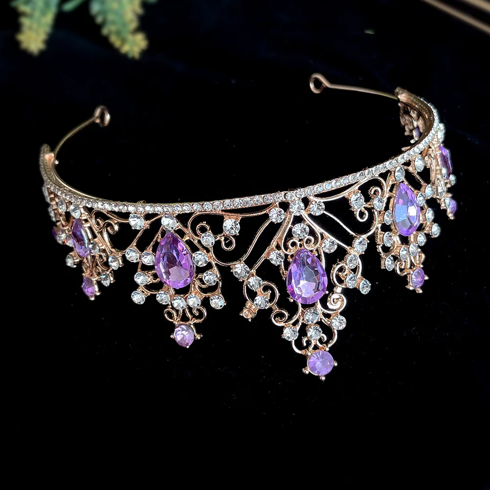 

Crystal Crown Banquets Headdress Girls Tiara Rhinestone Crowns Wedding Headpiece