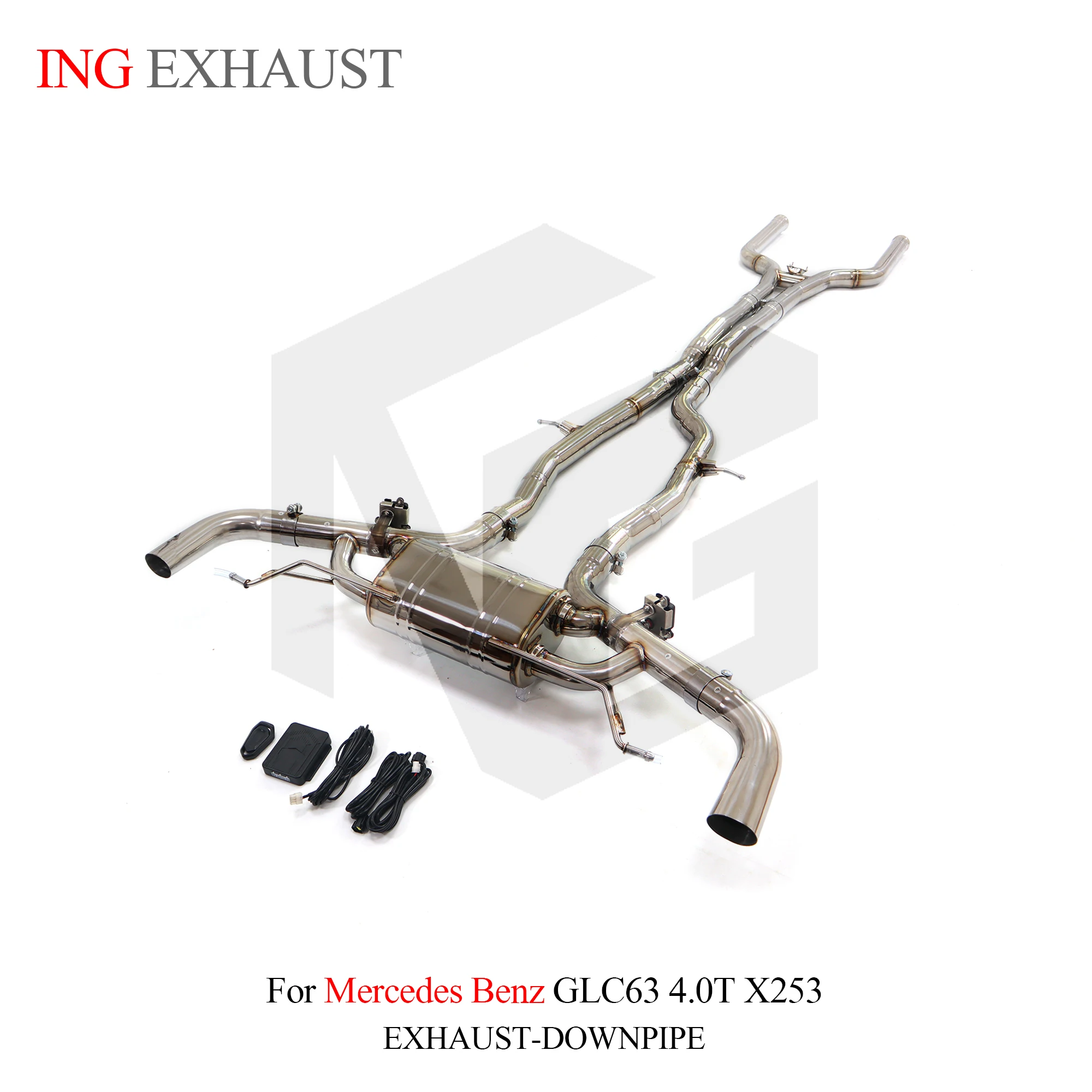 ING SS304 индивидуальный клапан Catback для Mercedes BENZ AMG GLC63 4.0T X253 гоночный двигатель