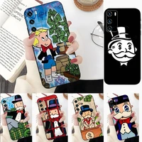 mr monopoly man game phone case for huawei y9 y7 y7a y7p y6 y6pro y5 y5p prime 2020 2019 2018 2017 nova 9s 9ro 9se funda coque