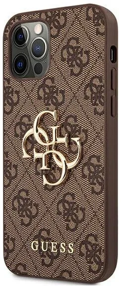 Чехол CG Mobile Guess PU 4G Big metal logo Hard для iPhone 12/12 Pro цвет Коричневый |
