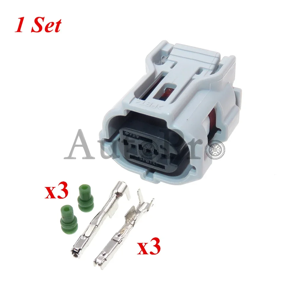 

1 комплект, 3 отверстия, 6189-1130 90980-12353 7283-4673-40, автомобильный провод переменного тока в сборе, розетка для кабеля, автоматическая вилка малого тока, электрические разъемы