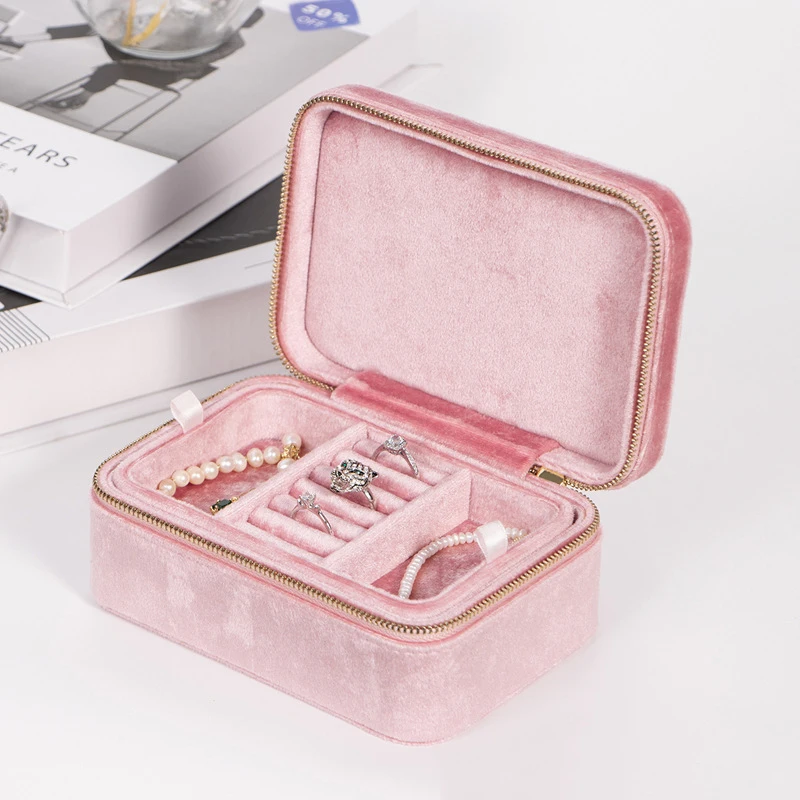 New Jewelry Box Exquisite Children Jewelry Box Girls Double Ring Pendant Bracelet Watch Storage Box Gift Box Display Box