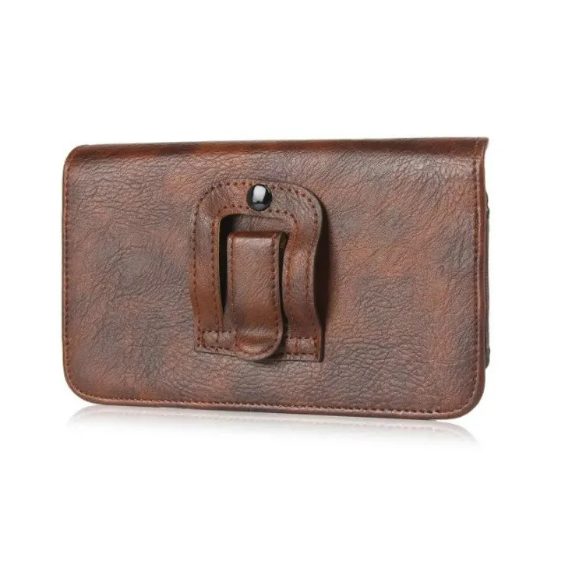 Vintage Leather Card Holder Phone Bag Mobile Belt Clip Case Holster Belt Pouch Men Waist Pack For Xiaomi 9 iPhone Samsung Huawei