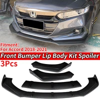 car accessories front bumper lip body kit chin guard diffuser cover deflector carbon look abs for accord 2018 2019 2020 2021
