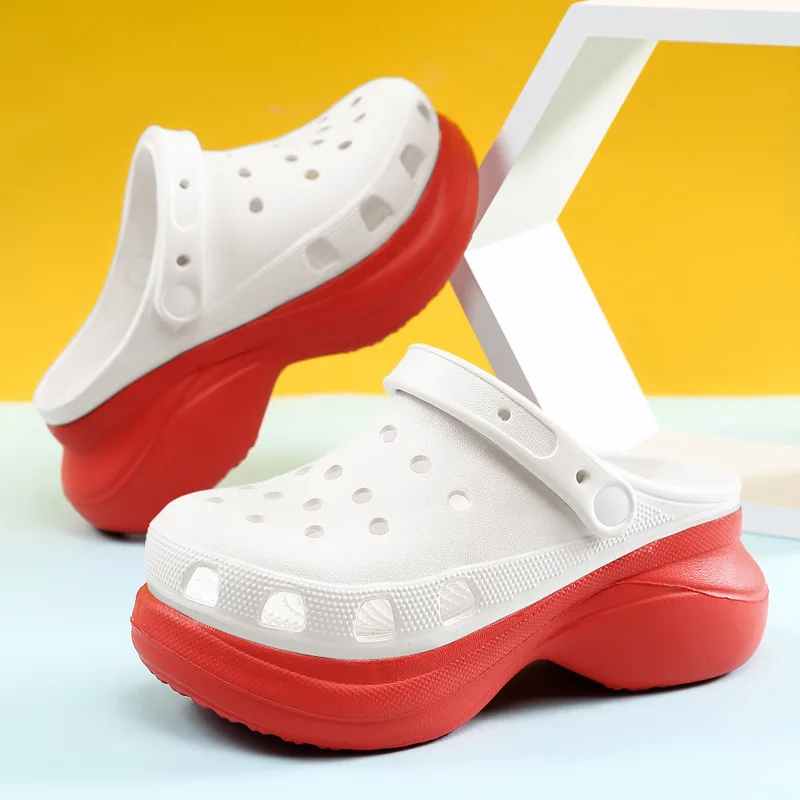 Women's high-heeled slippers with thick soles 2023 new summer foreign trade shoes