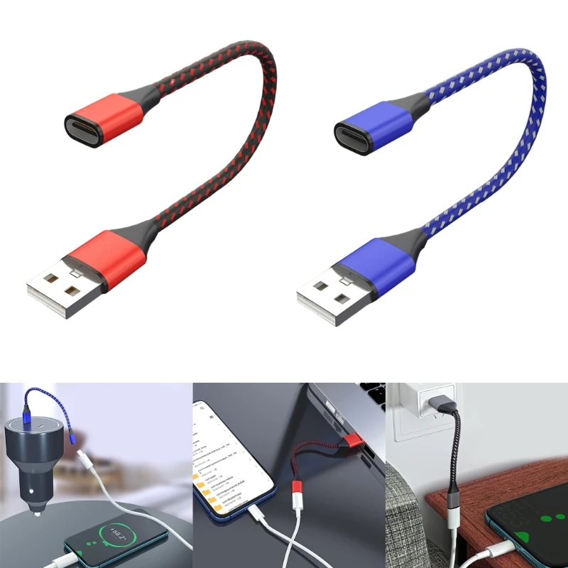 

USB 2.0 to USB C Male Adapter 480Mbps USB 2.0 to USB C Female Adapter Cable DXAC