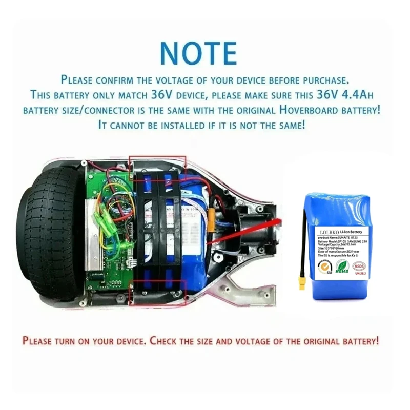 2024 100% новый литий-ионный аккумулятор 36 В 18650 10s2p 36В 12000 мАч 42 в самокат твист