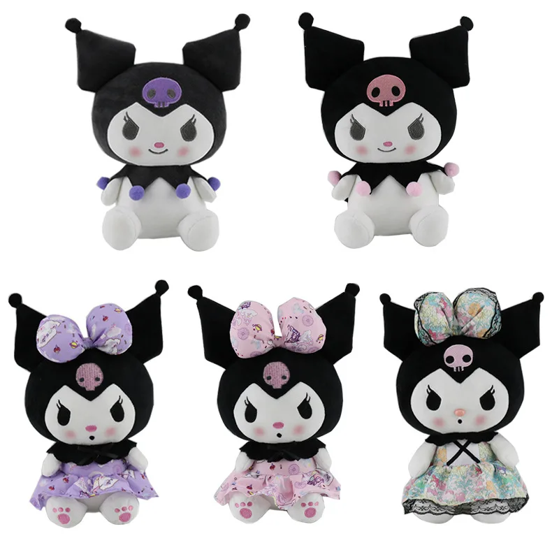 

25cm Kawaii Plushie Toy Kuromi Plush Stuffed Toys Cartoon Anime Lolita Soft Toys for Kids Birthday Christmas Gifts