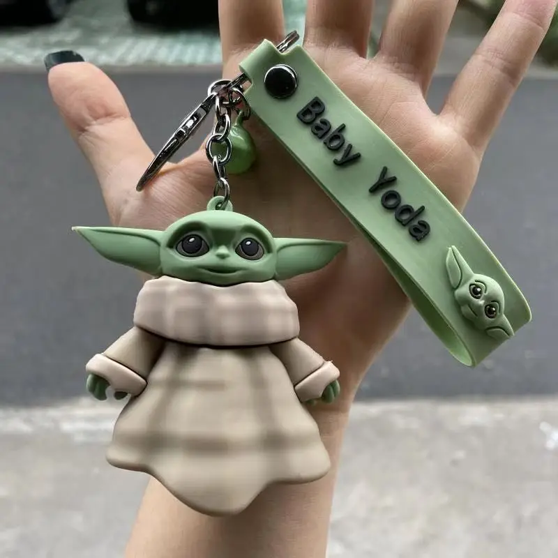 Брелок с героями мультфильмов Звездные войны милая йода детский брелок из