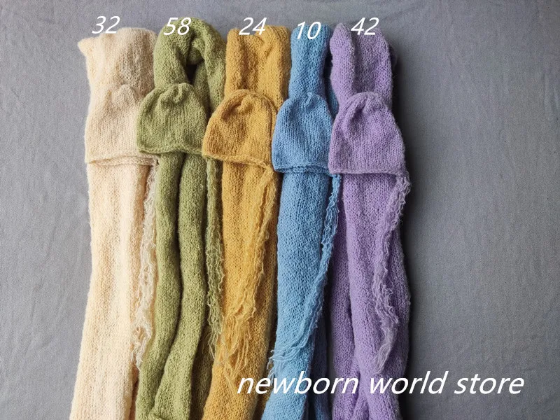 Реквизит для фотосъемки новорожденных эластичная шерстяная мохеровая шапочка и