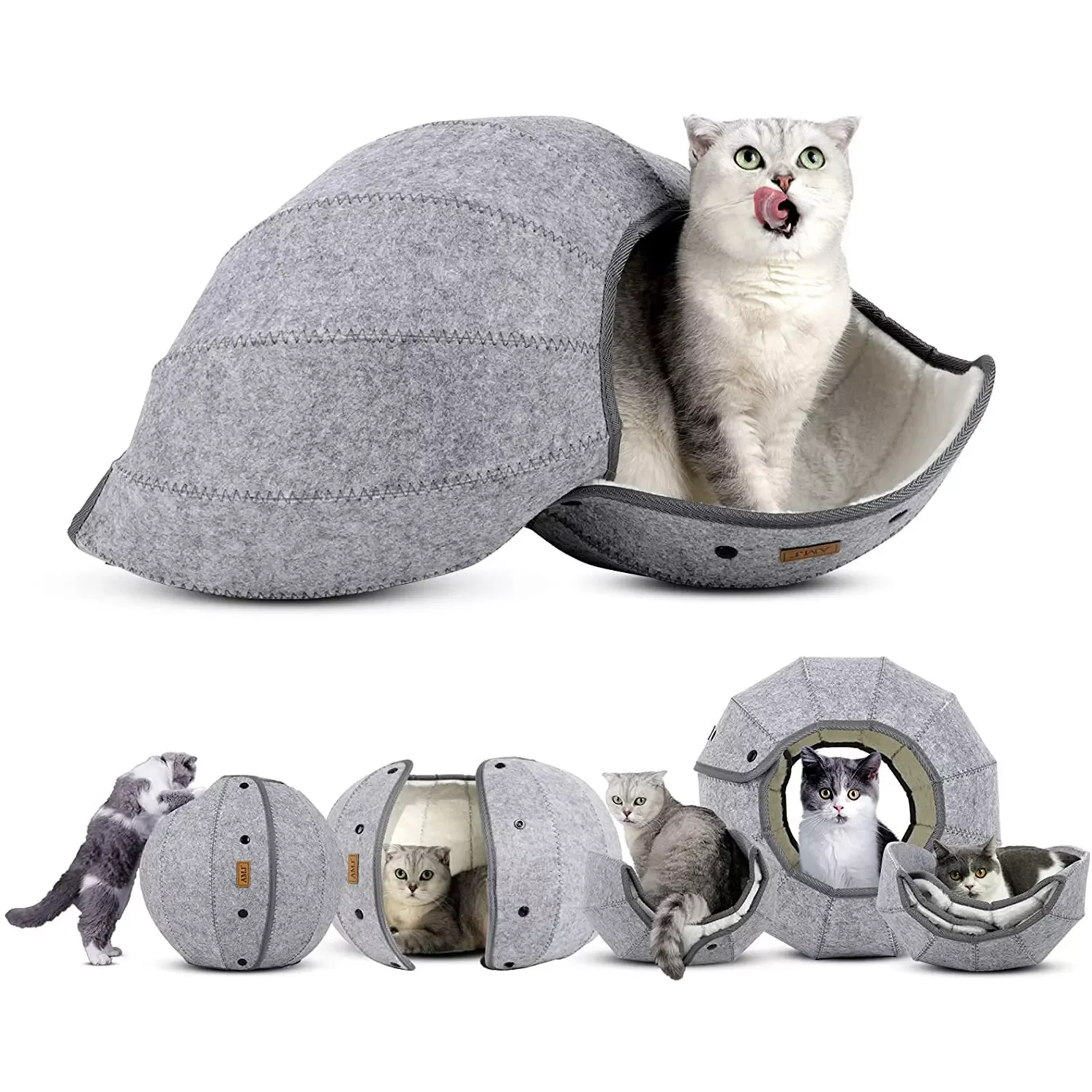 

Tunnel Toy Felt Cave Bed Tent Tube Condos Interactive Toys Foldable Multi-Function Tunnels Toy Pet Supplies