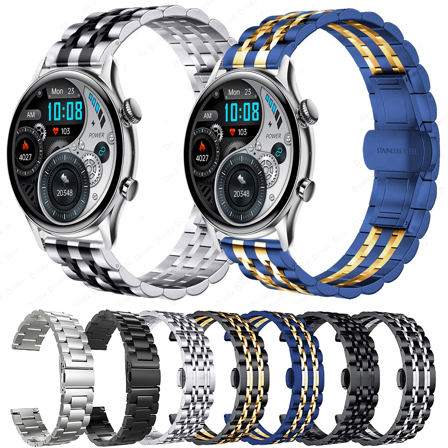 

Stainless Steel Strap For COLMI P8 Plus Pro P9 P12 V23 V31 Land 2S Wrist Watchband For COLMI I30 M40 20/22mm Metal Band Bracelet