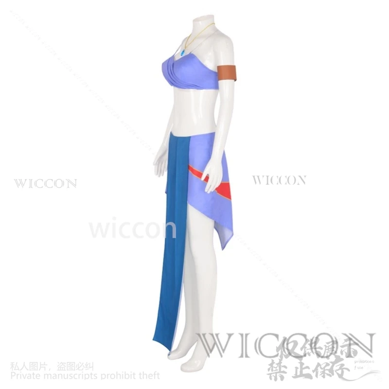 Аниме фильм Атлантида косплей Хэллоуин костюм принцессы Киды синее платье