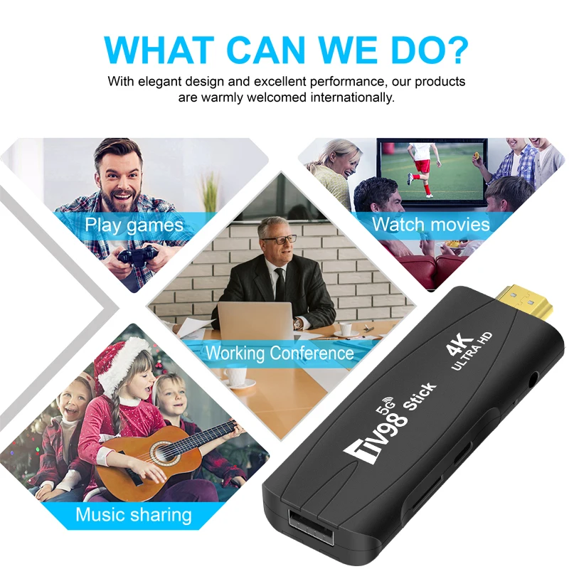 Lemdioe Mini TV Box 98 8K Поддержка видео Android 12 2 4 ГГц Amlogic 4K Wi-Fi 6 3D Smart 16 ГБ/32 ГБ