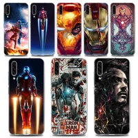 marvel iron man compilations clear phone case for samsung a70 a50 a40 a30 a20e a10 a02 note 20 10 9 8 plus lite ultra 5g case