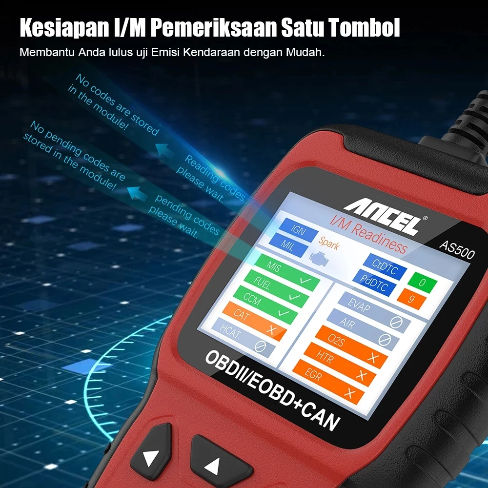 ANCEL AS500 EOBD Автомобильный сканер OBD 2 считыватель кодов диагностический инструмент