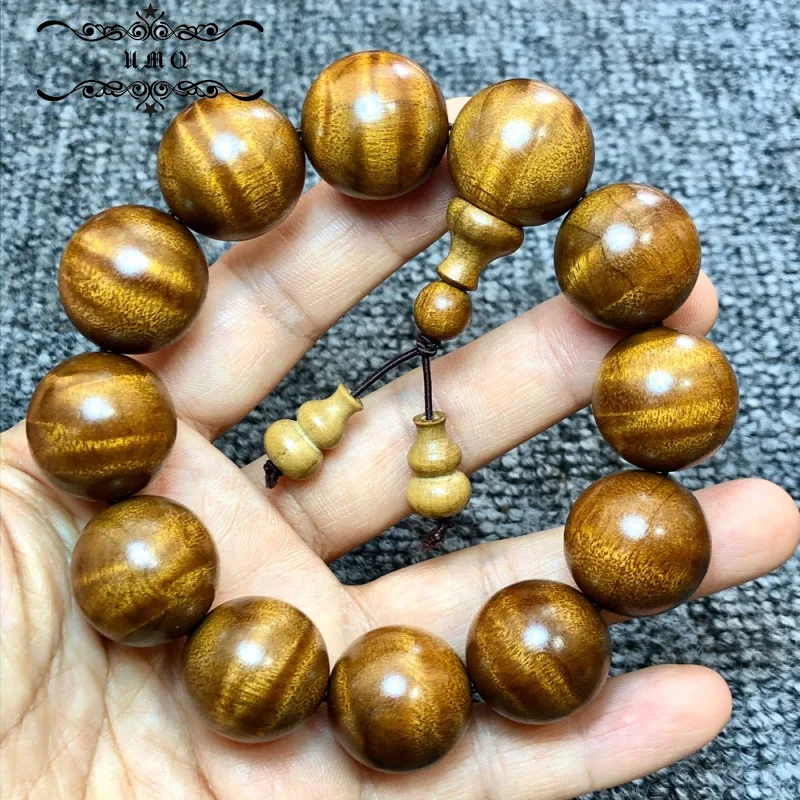 

New Golden Nanmu Hand String Buddha Bead Hand String Business Gift