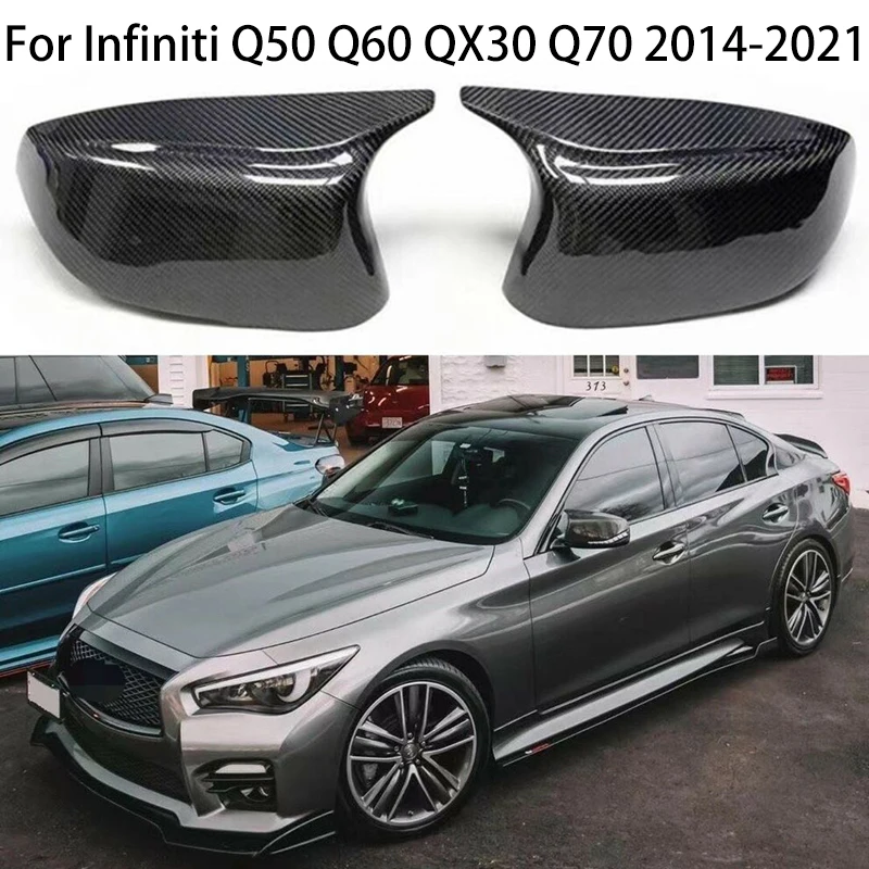 

For Infiniti Q50 Q60 QX30 Q70 Car Side Mirror Cover Cap Car Rearview Mirror Shell Case exterior parts