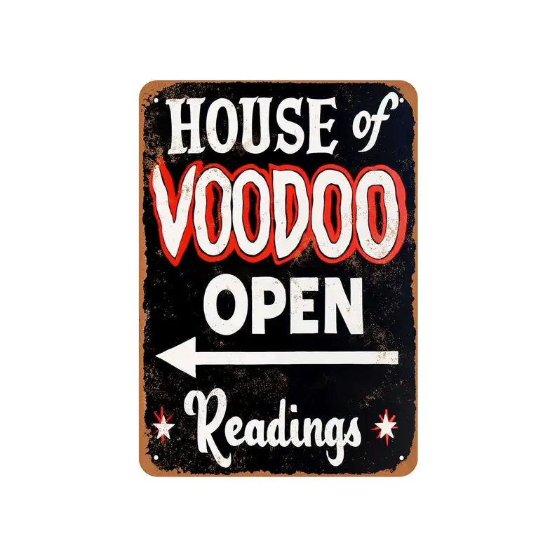 

House of Voodoo Vintage Look Metal Sign