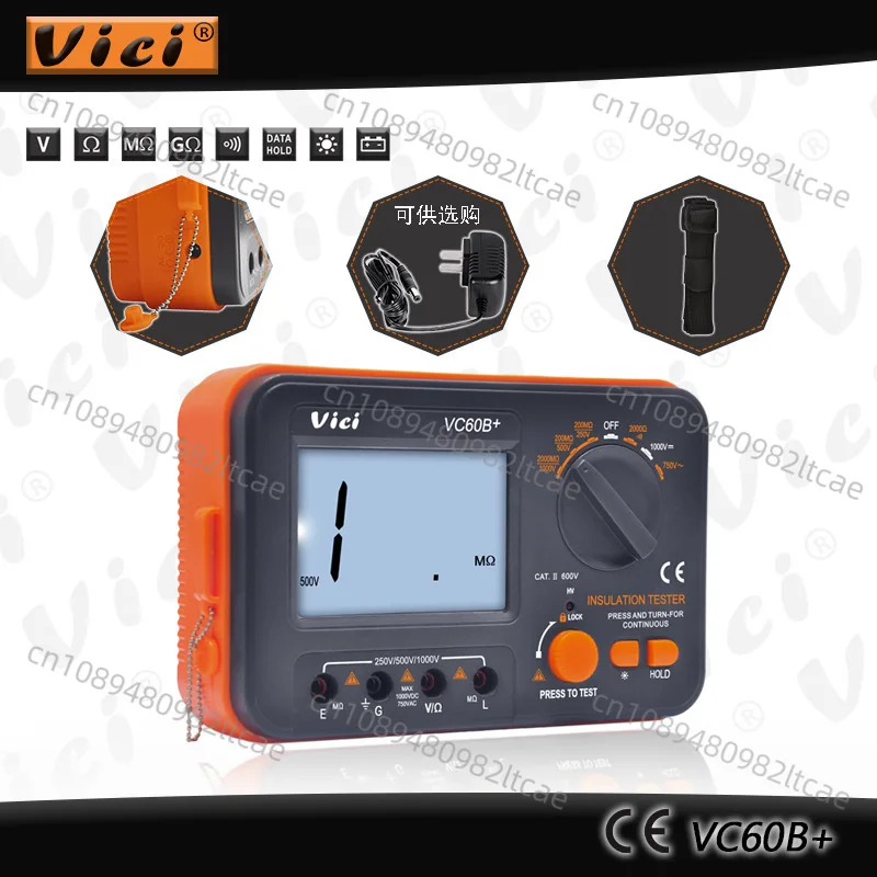 Цифровой мегомметр VC60B тестер сопротивления изоляции 1000 в