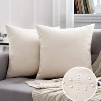 outdoor cushion cover solid color waterproof pillow cover soft polyster pillowcase for couch sofa living room decortive pillows