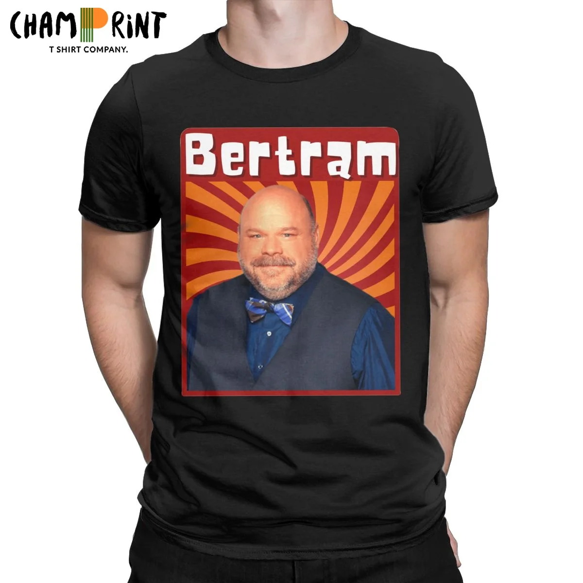 

Bertram Funny Men T Shirt Novelty Tees Short Sleeve Round Neck T-Shirts Pure Cotton Plus Size Tops