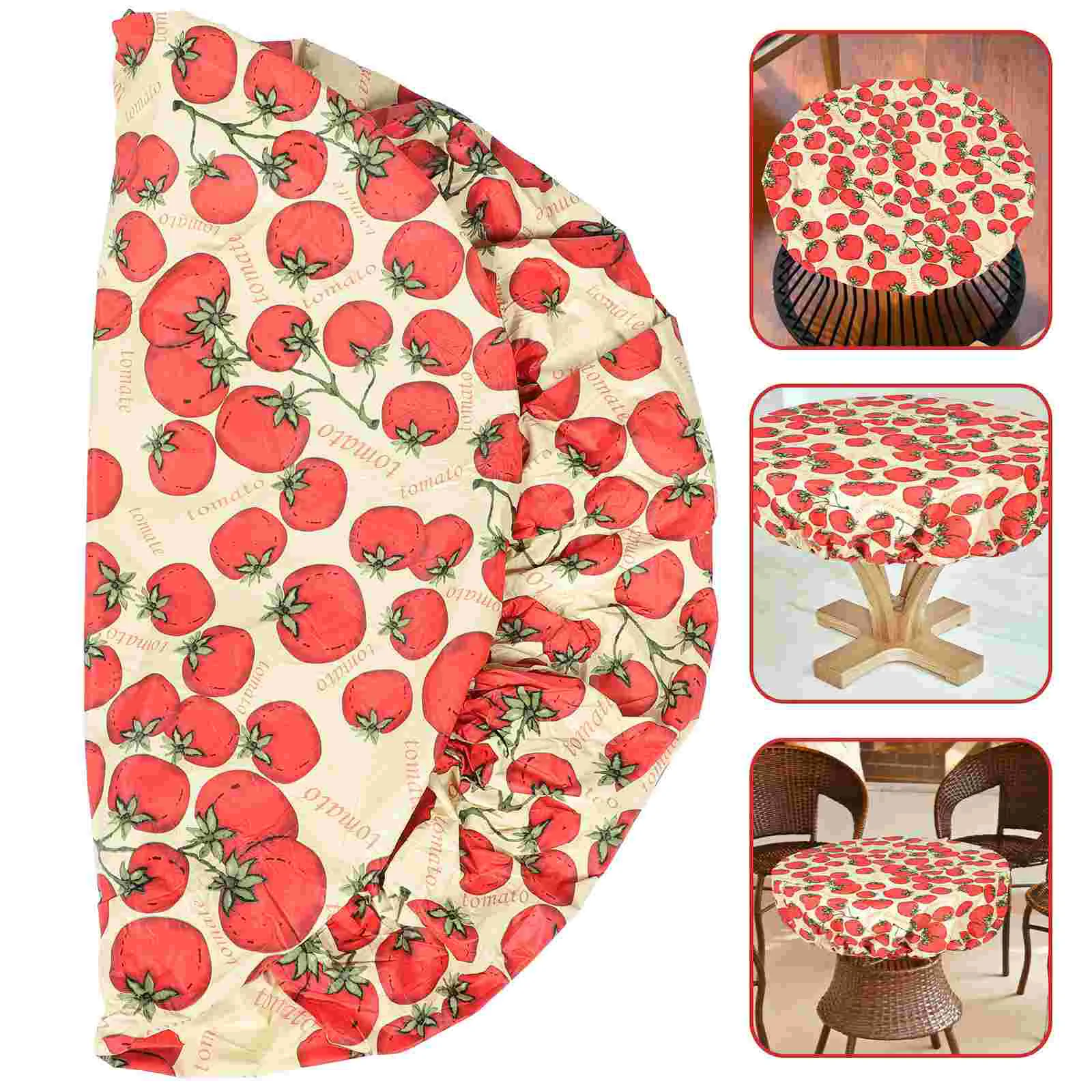 

Table Tablecloth Picnic Covers Cover Camping Elasticdecorative Party Birthday Cloth Vinyl Round Fittedslip Non Decoration