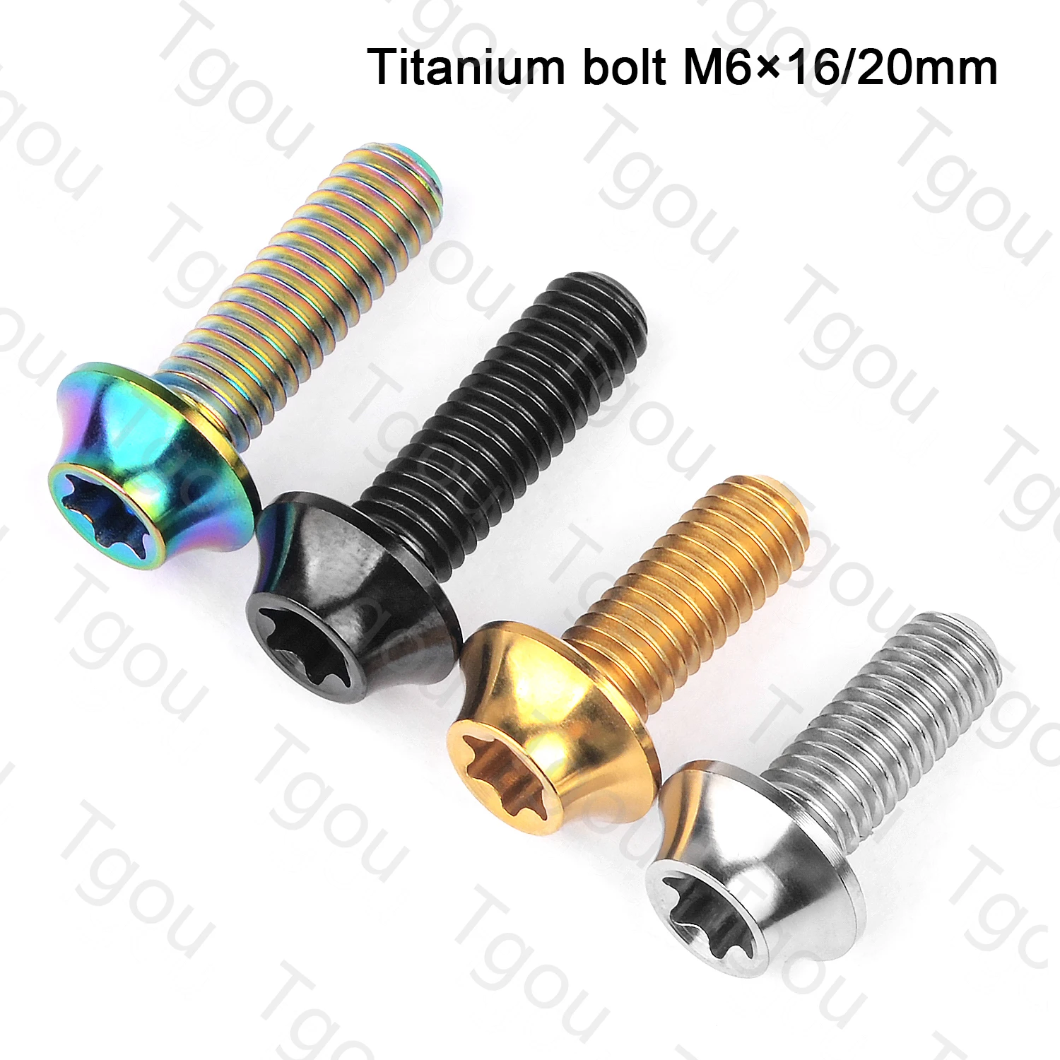 

Tgou Titanium Bolt M6x16 20mm T30 Torx Head Screws for Motorcycle Bicycle