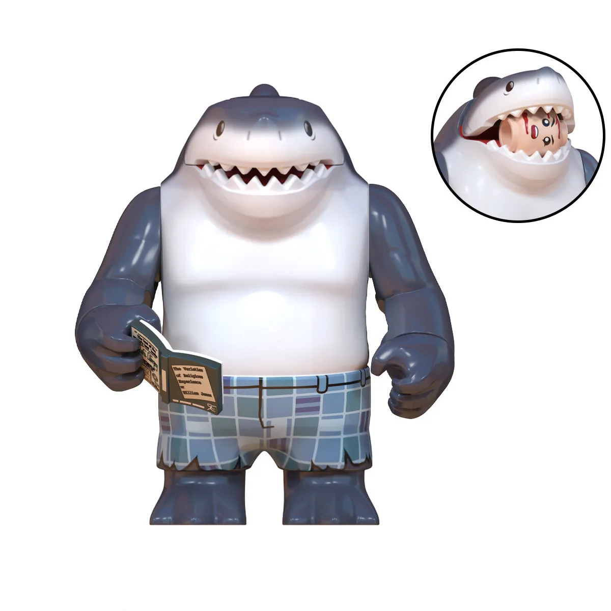 

5cm cartoon Nanaue shark figure toy kids collection king white shark toy
