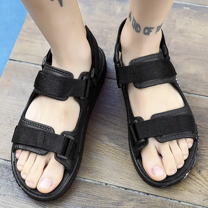 Slippers Men Summer Wedges Platform Shoes Elegance Clogs Man Zapatiilas Men's Sandals Health Tennis Non-Casual Leather Advanced