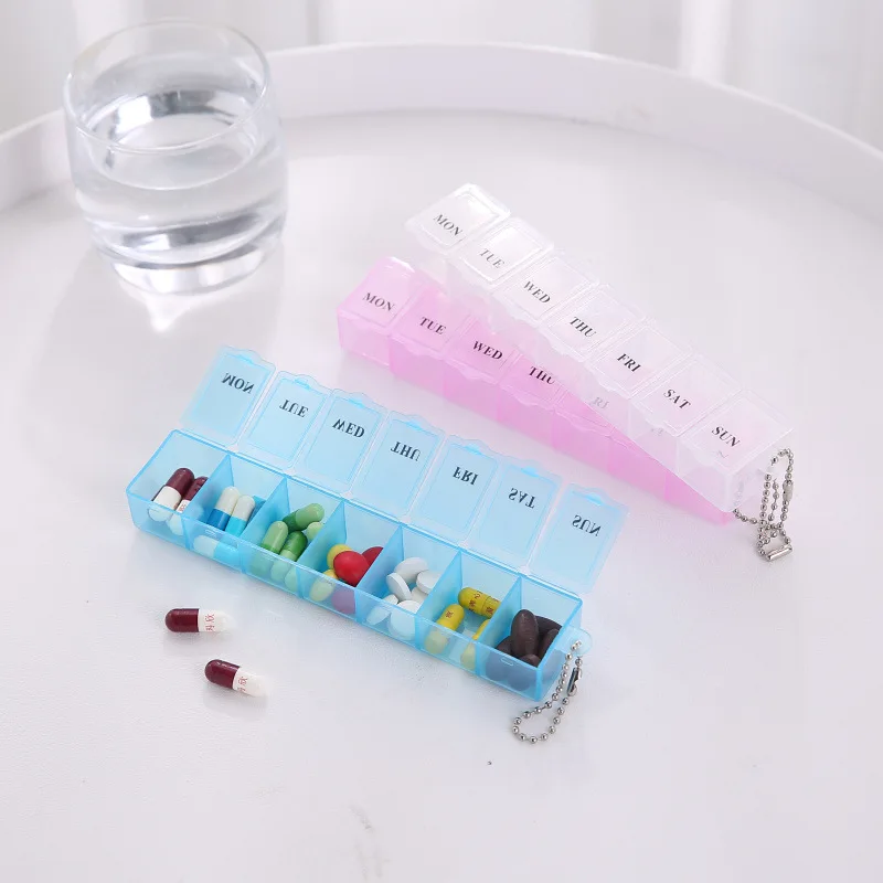 7 Days Transparent Pill Box Weekly Travel Tablet Medicine Holder Dispenser Organizer Drug Container Independent Case |
