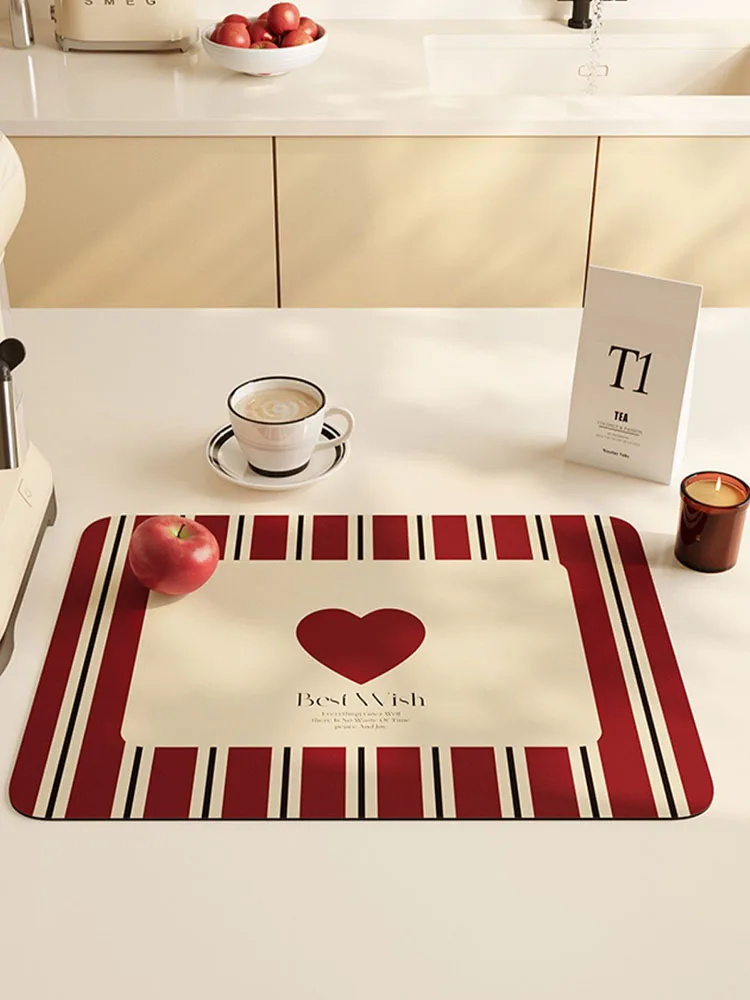 

Boho Home Decoration Table Accessories Absorbent Mat Tableware Draining Cushion Silicone Pad Kitchen Utensils мат حصيرة Estera