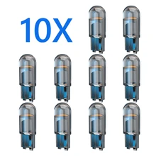 10x 2021 Newest W5W Led T10 Car Light COB Glass 6000K White Auto Automobiles License Plate Lamp Dome Read DRL Bulb Style 12V