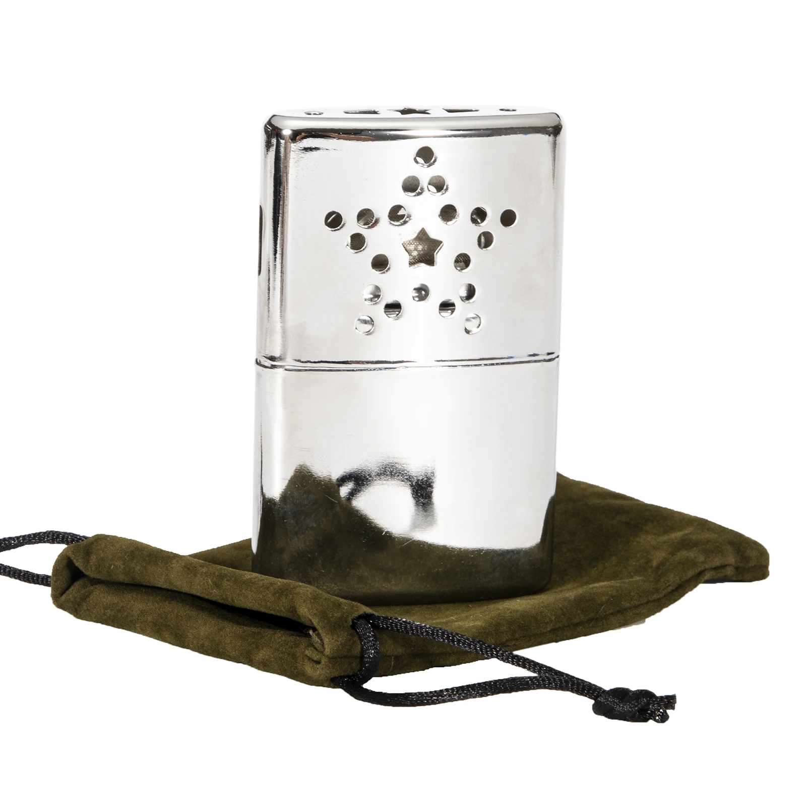

2pcs Outdoor Portable Metal Hand Warmer with Pouch for Fishing Camping Hiking Comes with a Warming Bag (Random Color)